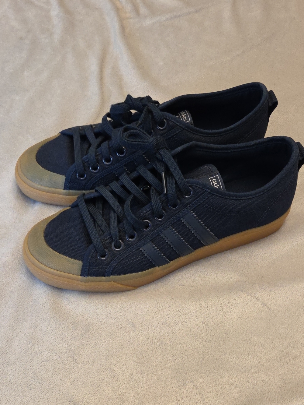 Adidas Nizza, Size 10, Blue with Gum Sole